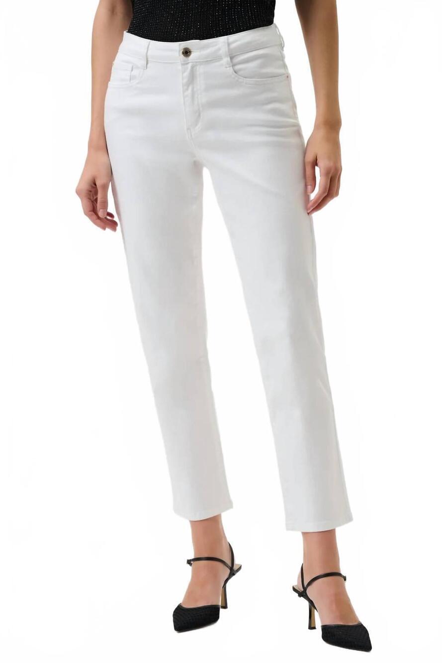 NEW JOSEPH RIBKOFF wide leg denim jean in white